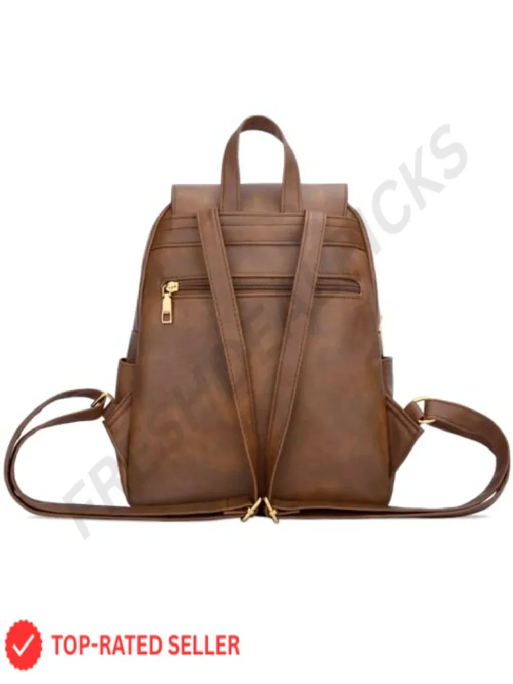 Women's Vegan Leather Fashion Backpack Purse with Adjustable Straps,